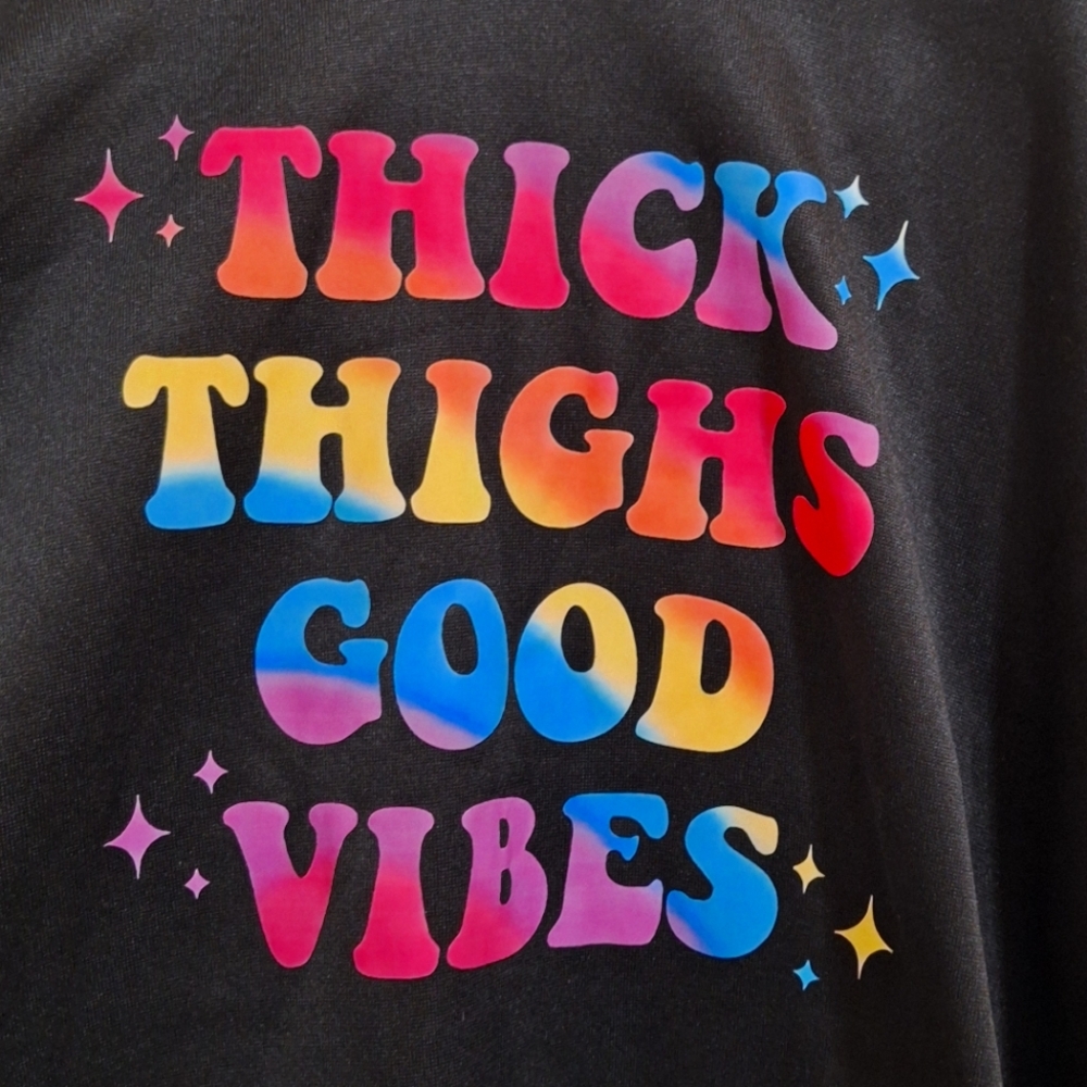 Thick thighs good vibes hoodie